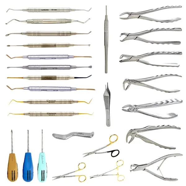 Surgical Atraumatic Extraction Kit with Plastic Handles