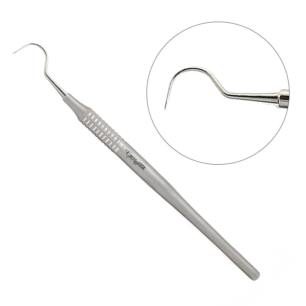 thumbnail interactive-video image 1 of G.S Dental Single Ended Explorer Set - 5-Piece Stainless Steel Cavity Examination Probes 1 of 6