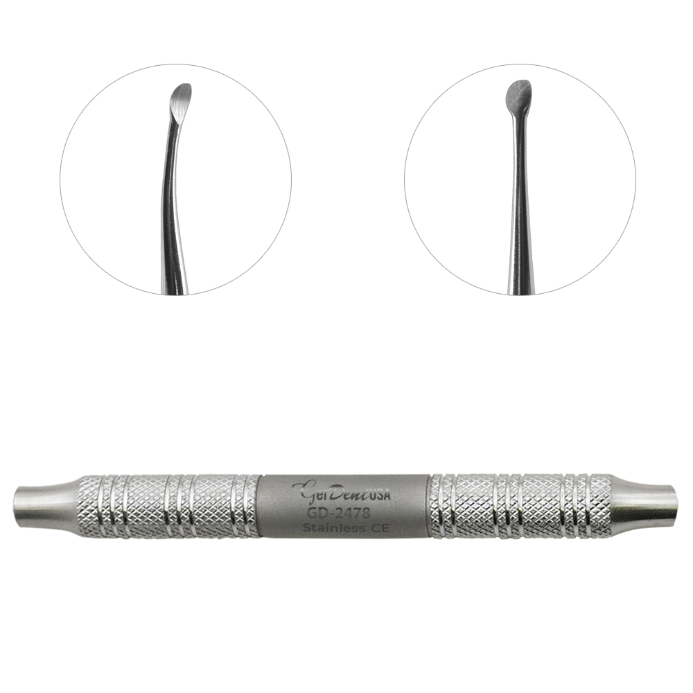 Miller Bone Curette #8 Double Ended - Straight Curved | GerDentUSA