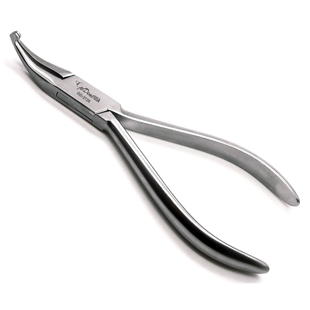2PCS Stainless Steel How Orthodontic Plier - Curved Surgical Dental Instrument By S.S