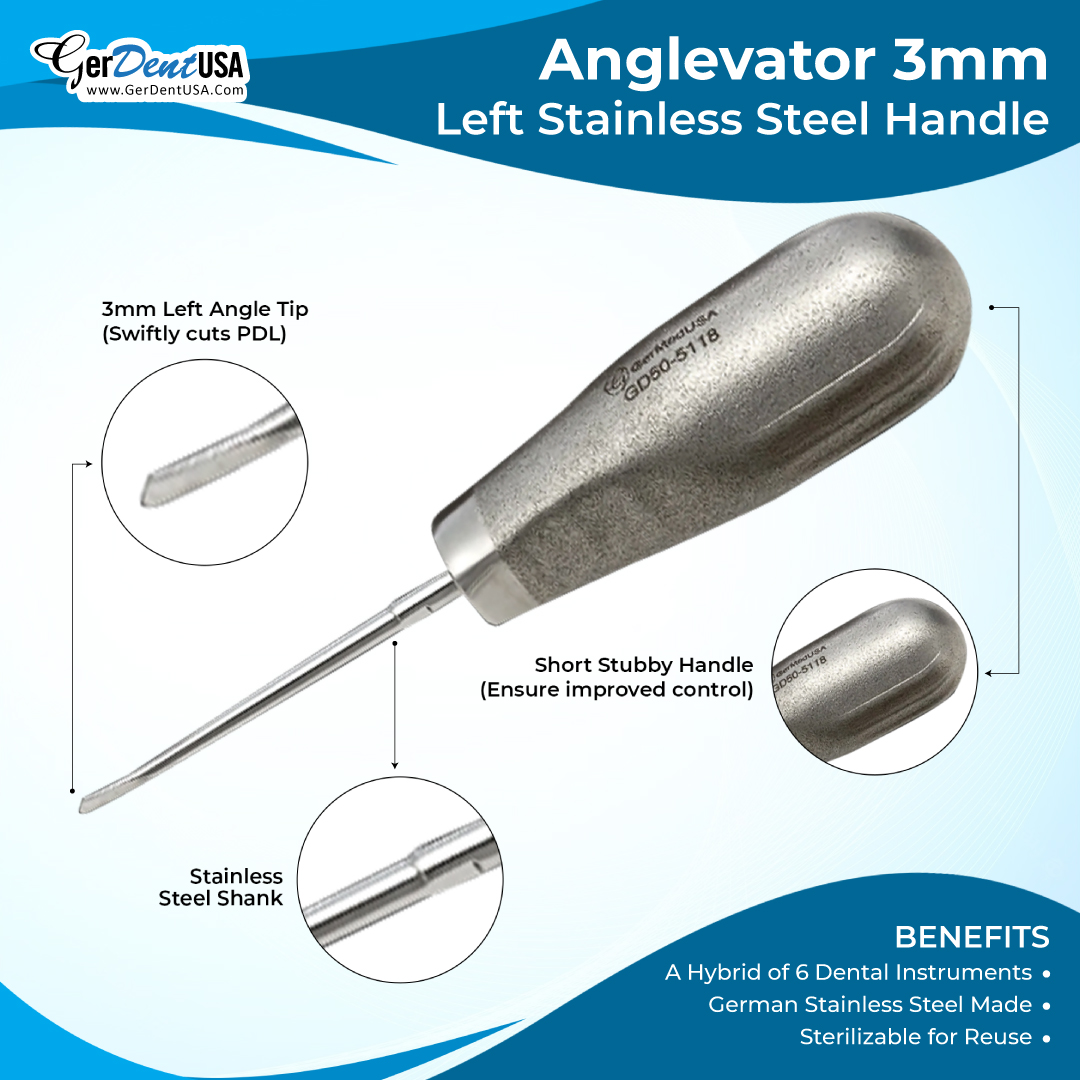 Anglevator 3mm Left Stainless Steel Handle